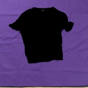 Zara Black Sheer Crop Top